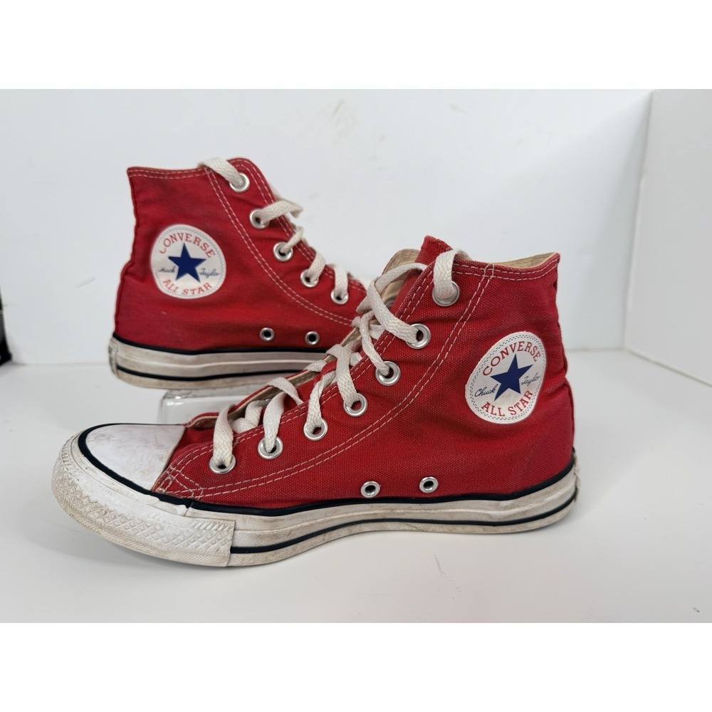 Converse Chuck Taylor All Star High Top Red Canvas Sneakers M9621 Womens 7.5